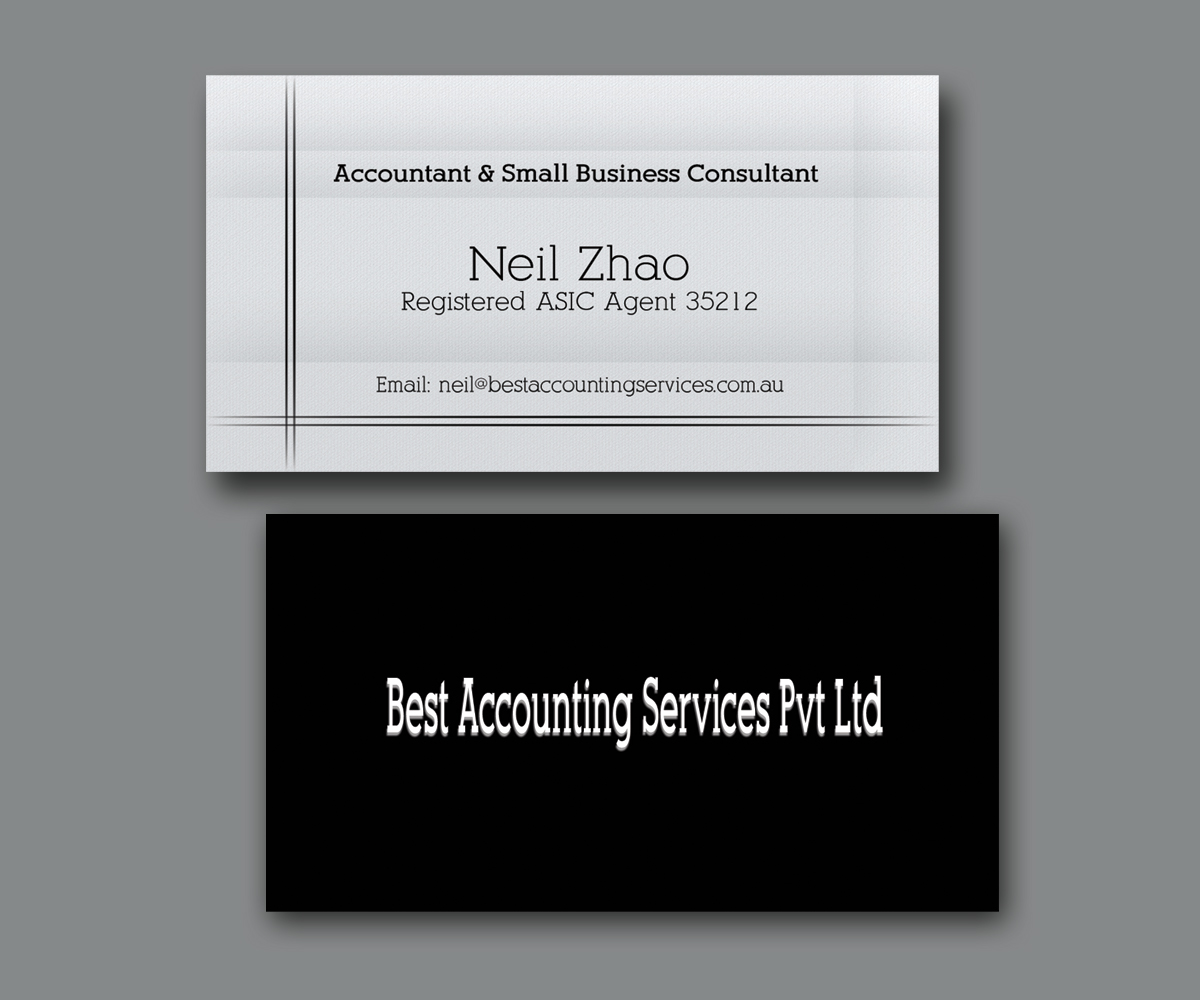 Design de Carte de Visite par JK18 pour Best Accounting Services Pty Ltd | Design #4769396