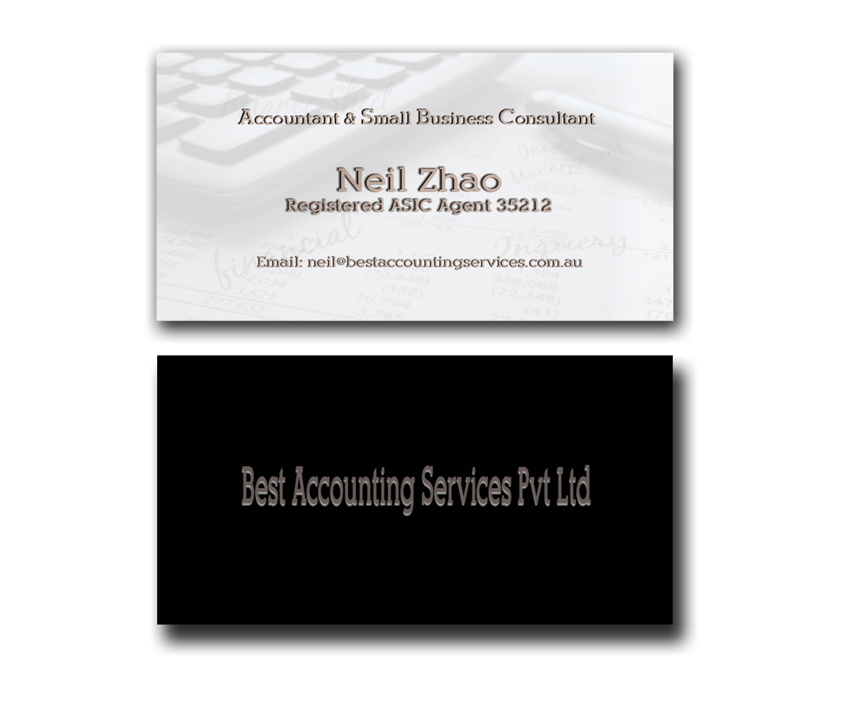 Business Card Design by JK18 for Best Accounting Services Pty Ltd | Design #4771797