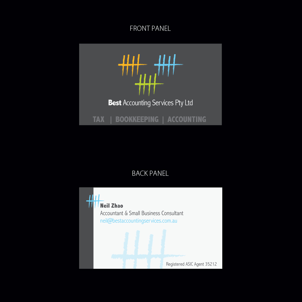 Business Card Design by WholeBranding® for Best Accounting Services Pty Ltd | Design #4805668