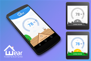 Android Watch app inspired by the Nest Thermostat  | Design Application par iLexter