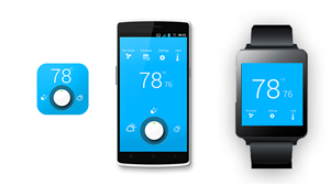Android Watch app inspired by the Nest Thermostat  | Design Application par fueldesignyard