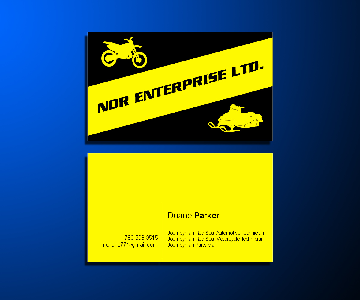 Visitenkarten-Design von DZINO für NDR Enterprise Ltd  | Design #4790541
