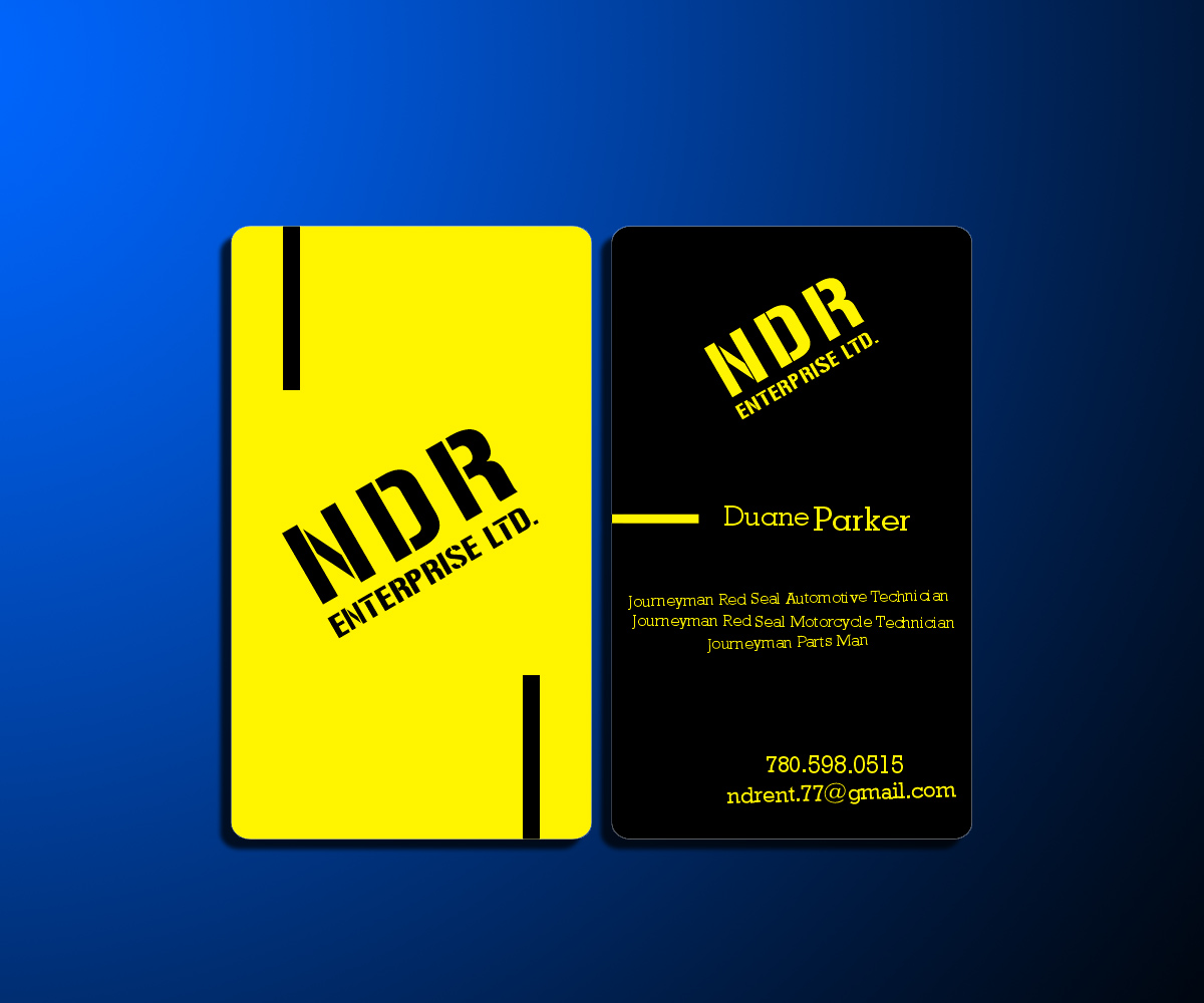 Visitenkarten-Design von DZINO für NDR Enterprise Ltd  | Design #4790548