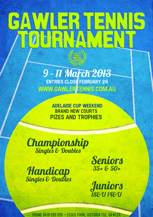 Poster for a 100 y.o. Tennis Tournament | Design de Poster par Bakus