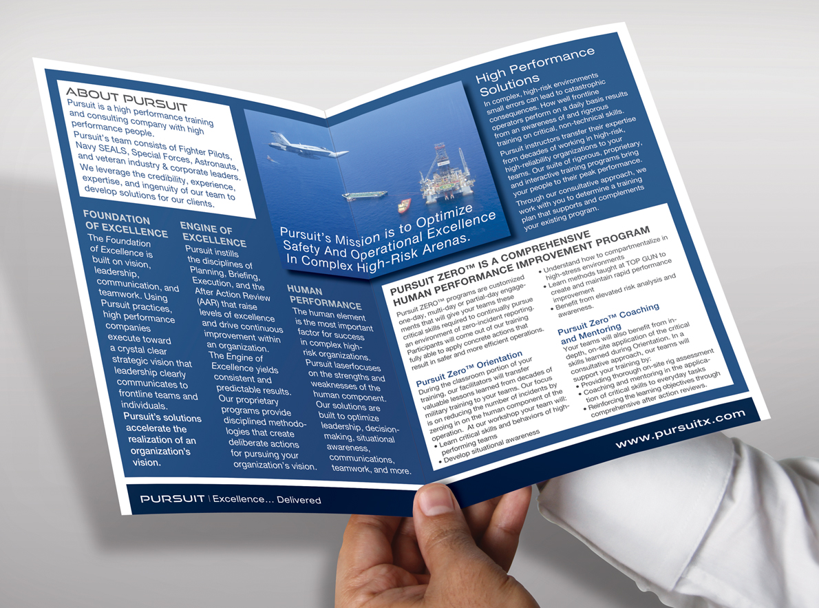 Brochure Design by Ekanite for Pursuit LLC | Design #1352972