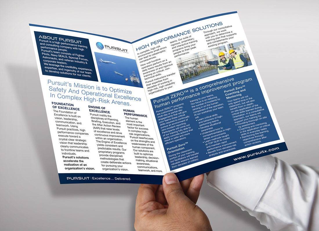 Brochure Design by Ekanite for Pursuit LLC | Design #1387635