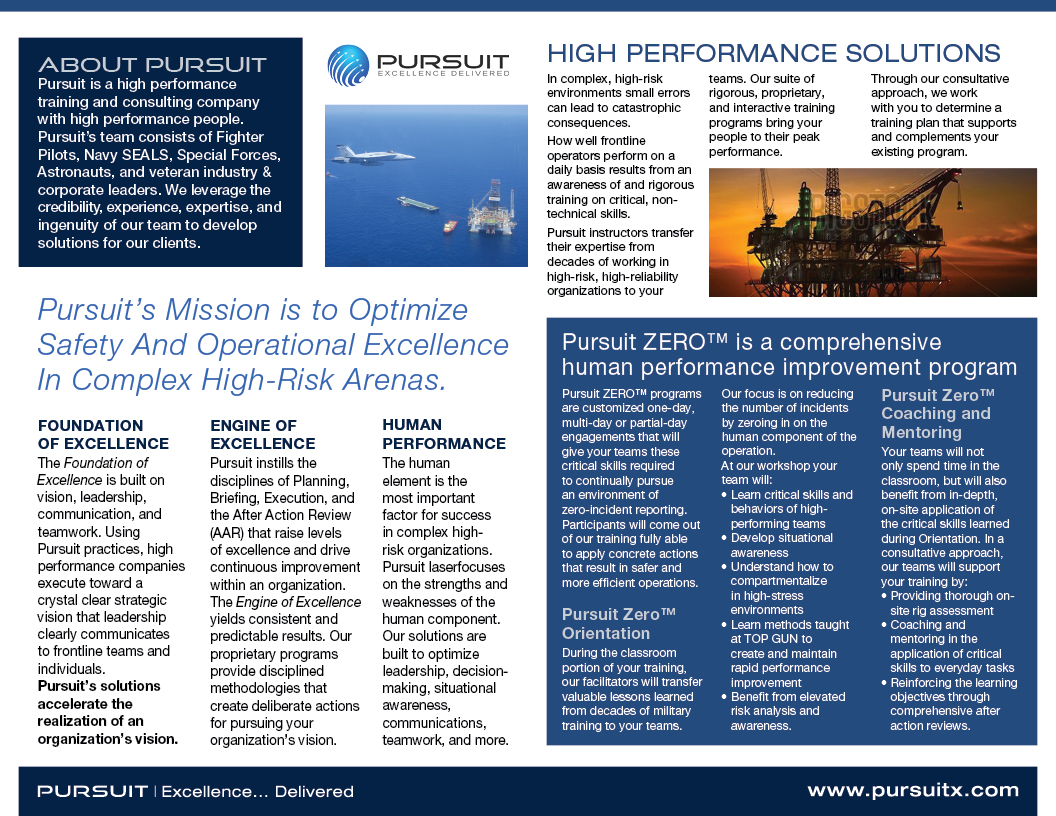 Brochure Design by Ekanite for Pursuit LLC | Design: #1393860