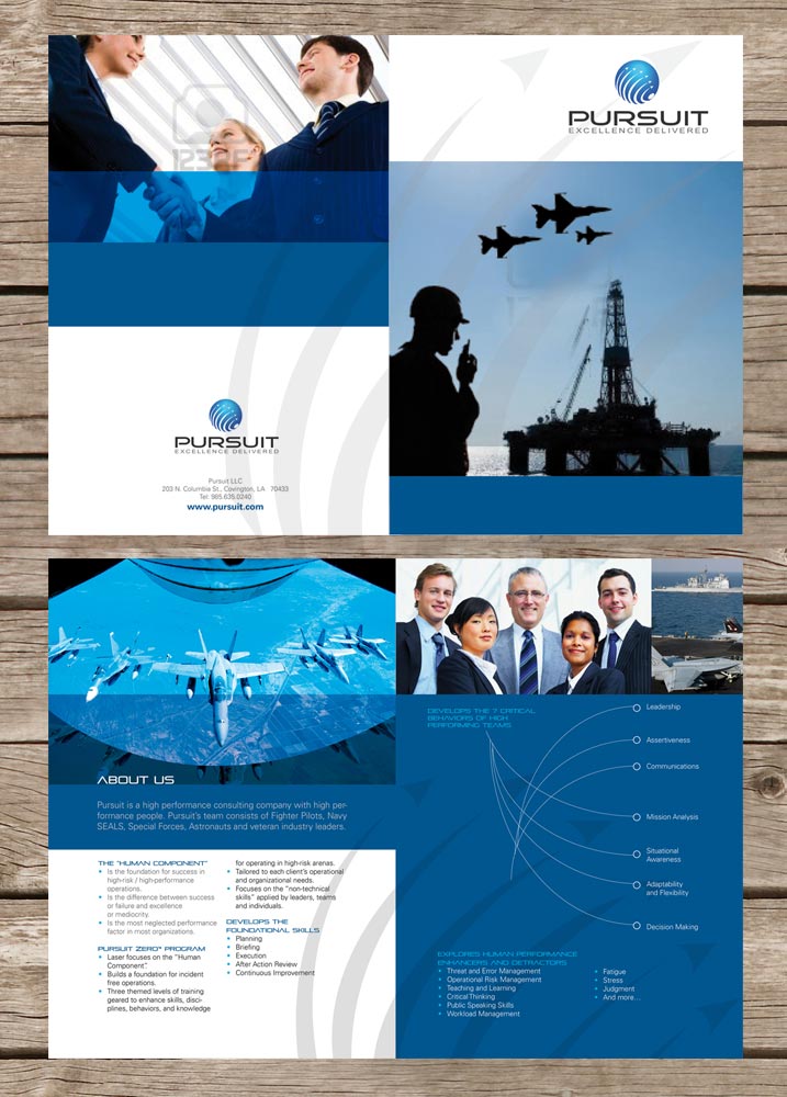 Brochure Design by san011 for Pursuit LLC | Design #1362583