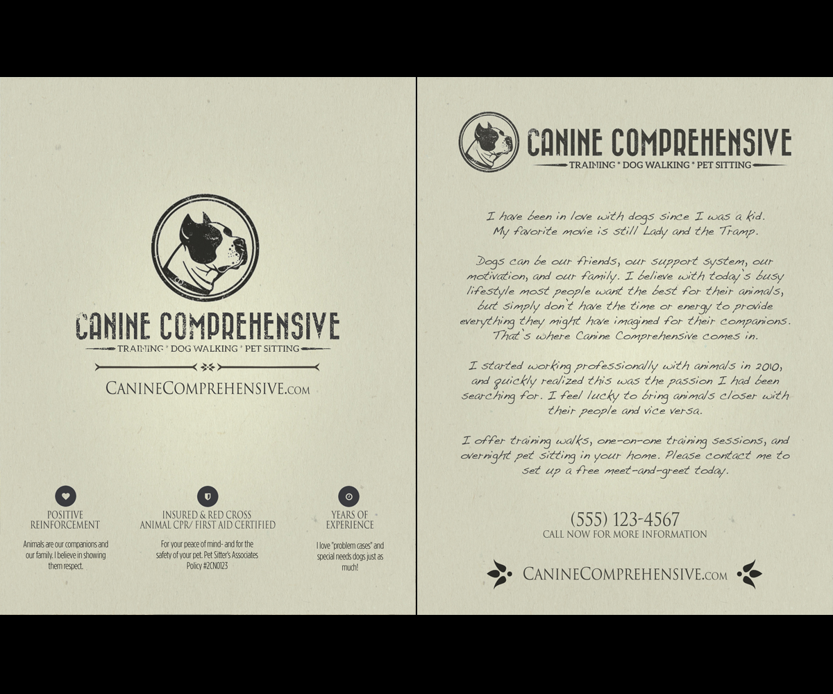 Flyer Design by Brian Ellis for Canine Comprehensive | Design #4769762