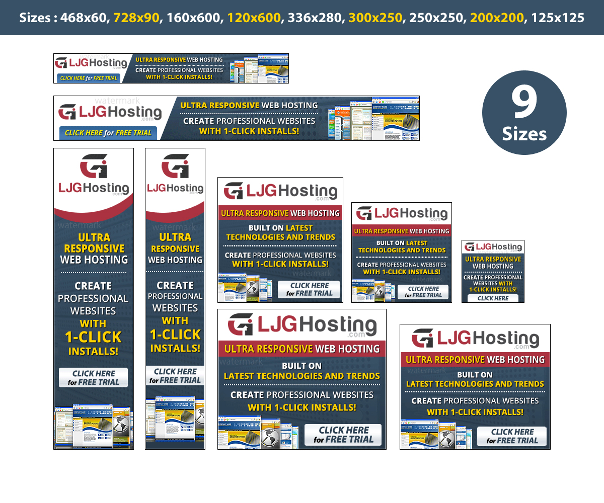 Diseño De Banner Publicitario por Design World para www.ljghosting.com | Diseño #4826026