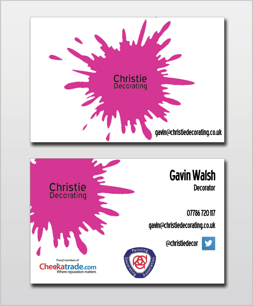 Business Card Design by Lanka Ama for Christie Decorating  | Design #4779082