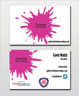 Business Card Design by Lanka Ama for Christie Decorating  | Design: #4779082