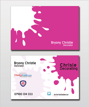 Business Card Design by Lanka Ama for Christie Decorating  | Design: #4779087