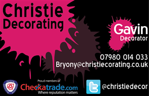 Business Card Design by Orion's Finest for Christie Decorating  | Design: #4803979
