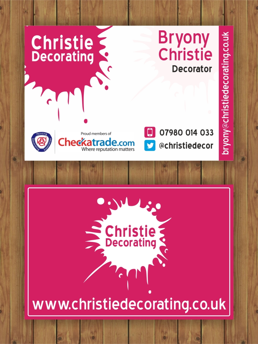 Diseño de Tarjeta de Presentación por GRS Designs para Christie Decorating  | Diseño #4788803