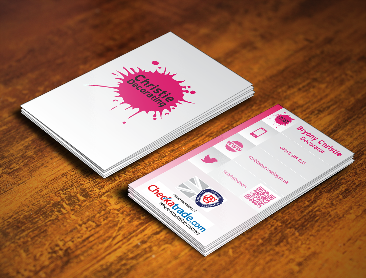 Business Card Design by CreateON for Christie Decorating  | Design #4825577