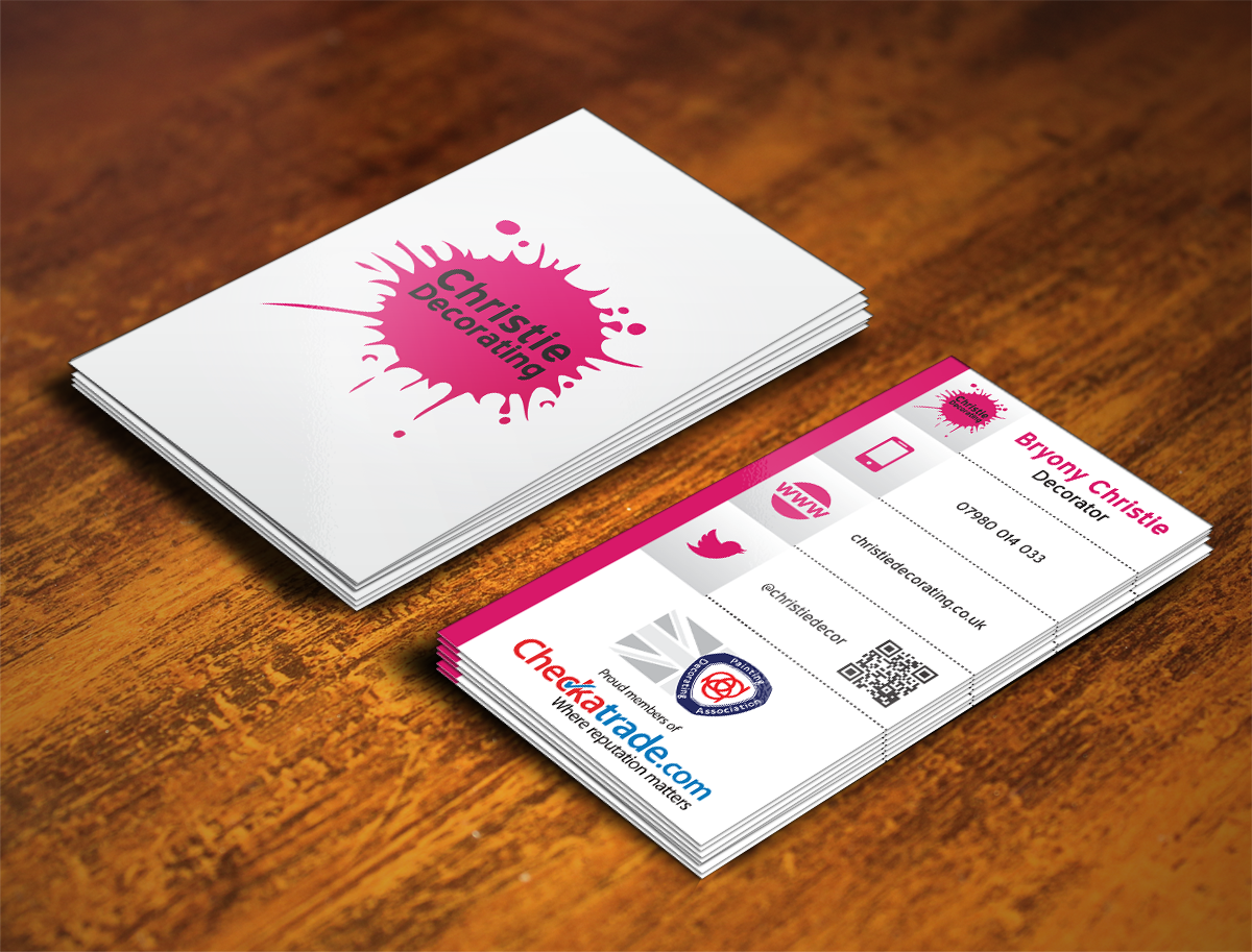 Business Card Design by CreateON for Christie Decorating  | Design #4842230