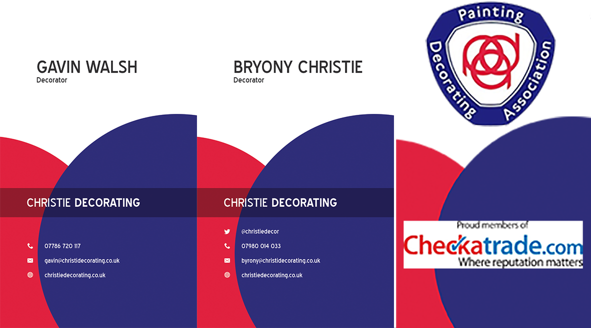 Diseño de Tarjeta de Presentación por esajussila2 para Christie Decorating  | Diseño #4774760