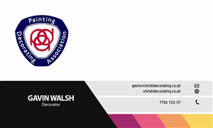 Business Card Design by esajussila2 for Christie Decorating  | Design: #4774764
