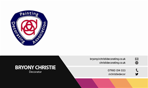 Business Card Design by esajussila2 for Christie Decorating  | Design: #4774767