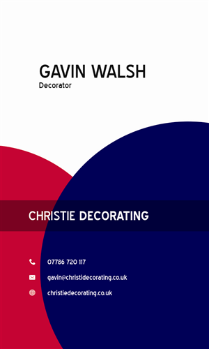Business Card Design by esajussila2 for Christie Decorating  | Design: #4774776