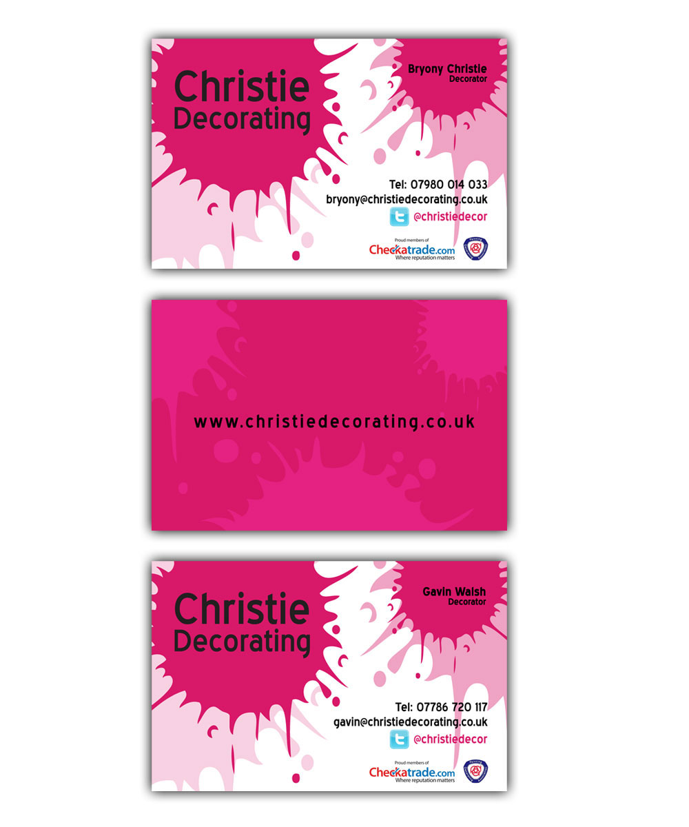 Diseño de Tarjeta de Presentación por MustardMike para Christie Decorating  | Diseño #4782804