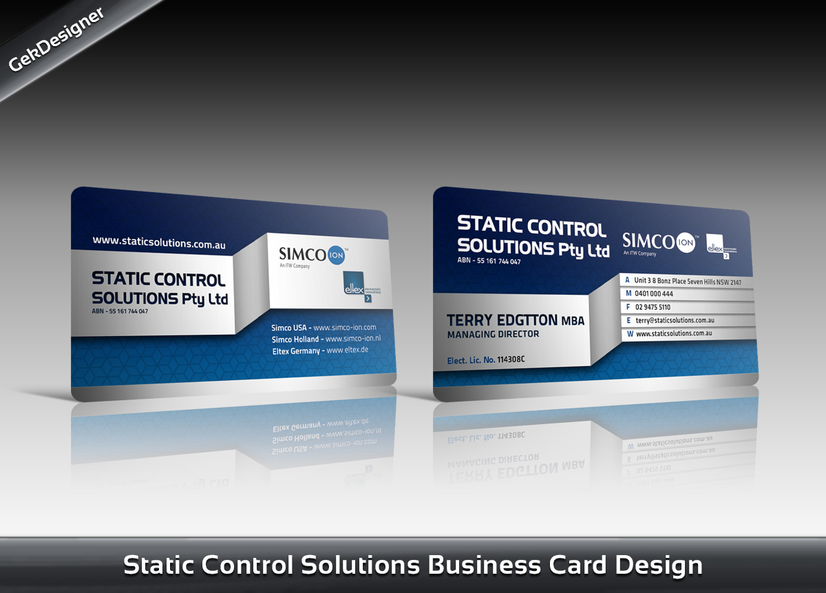 Business Card Design by gekgrfx for this project | Design #1356089