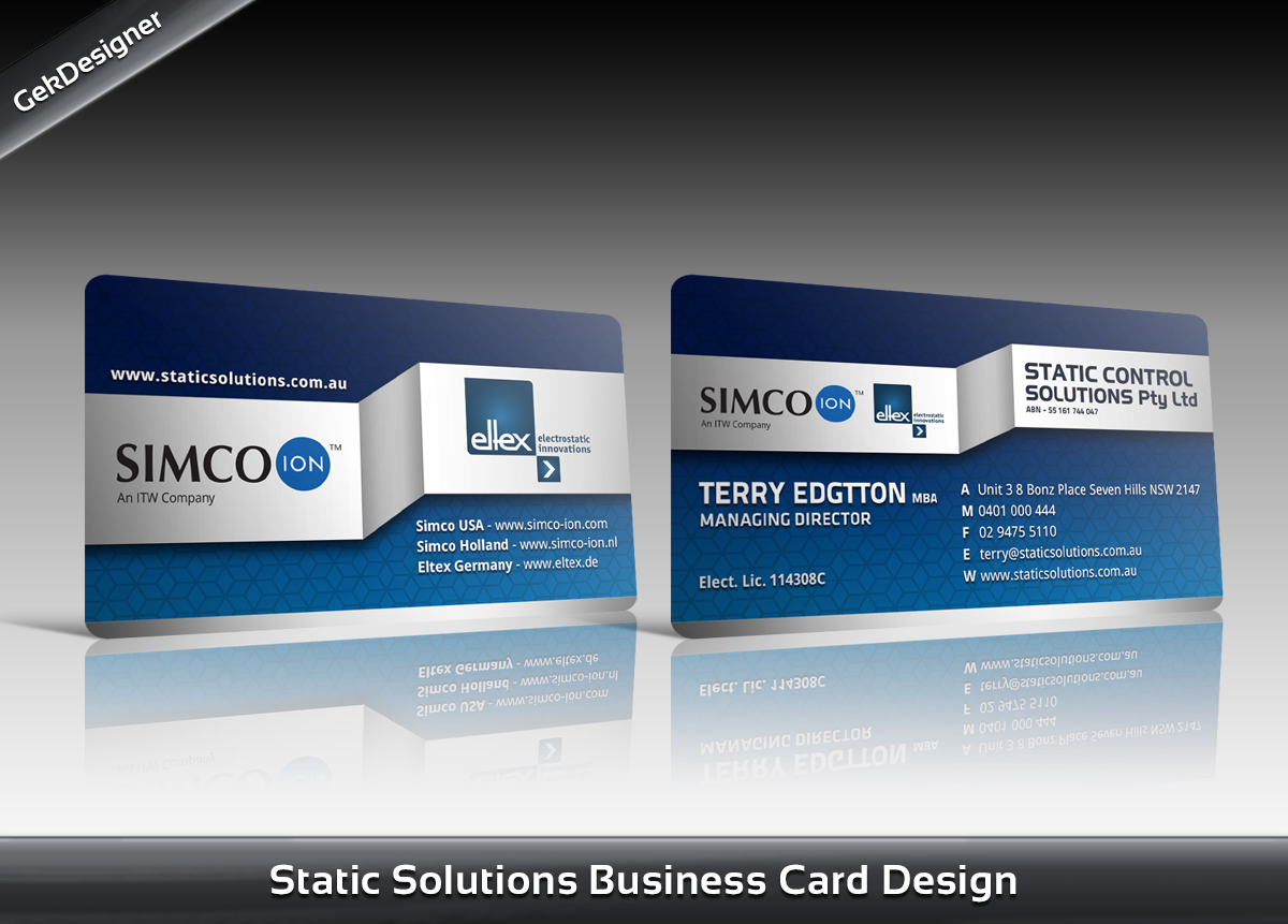 Business Card Design by gekgrfx for this project | Design #1362005