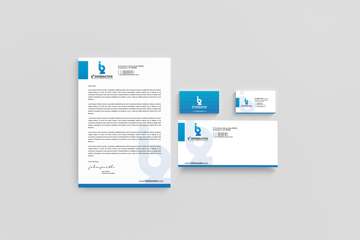 Stationery Design by diRtY.EMM for B2 Interactive | Design #1353901