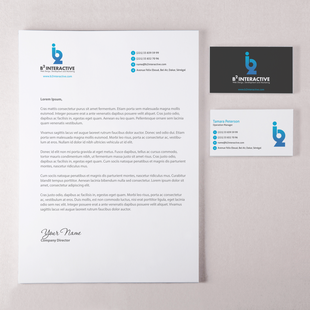 Design de Papeterie par HYPdesign pour B2 Interactive | Design #1360676