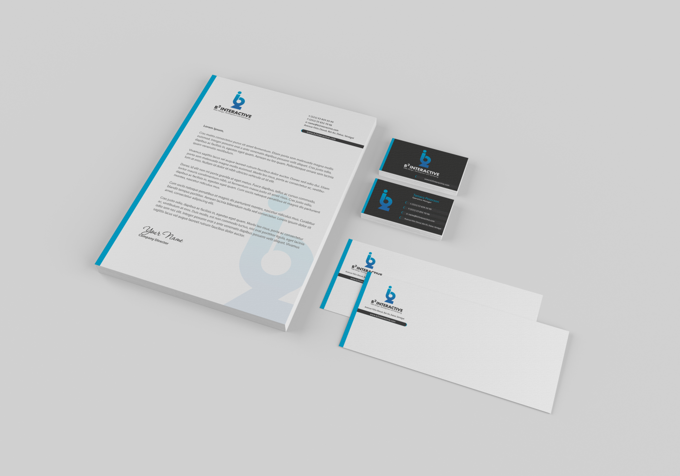 Stationery Design by HYPdesign for B2 Interactive | Design #1360690