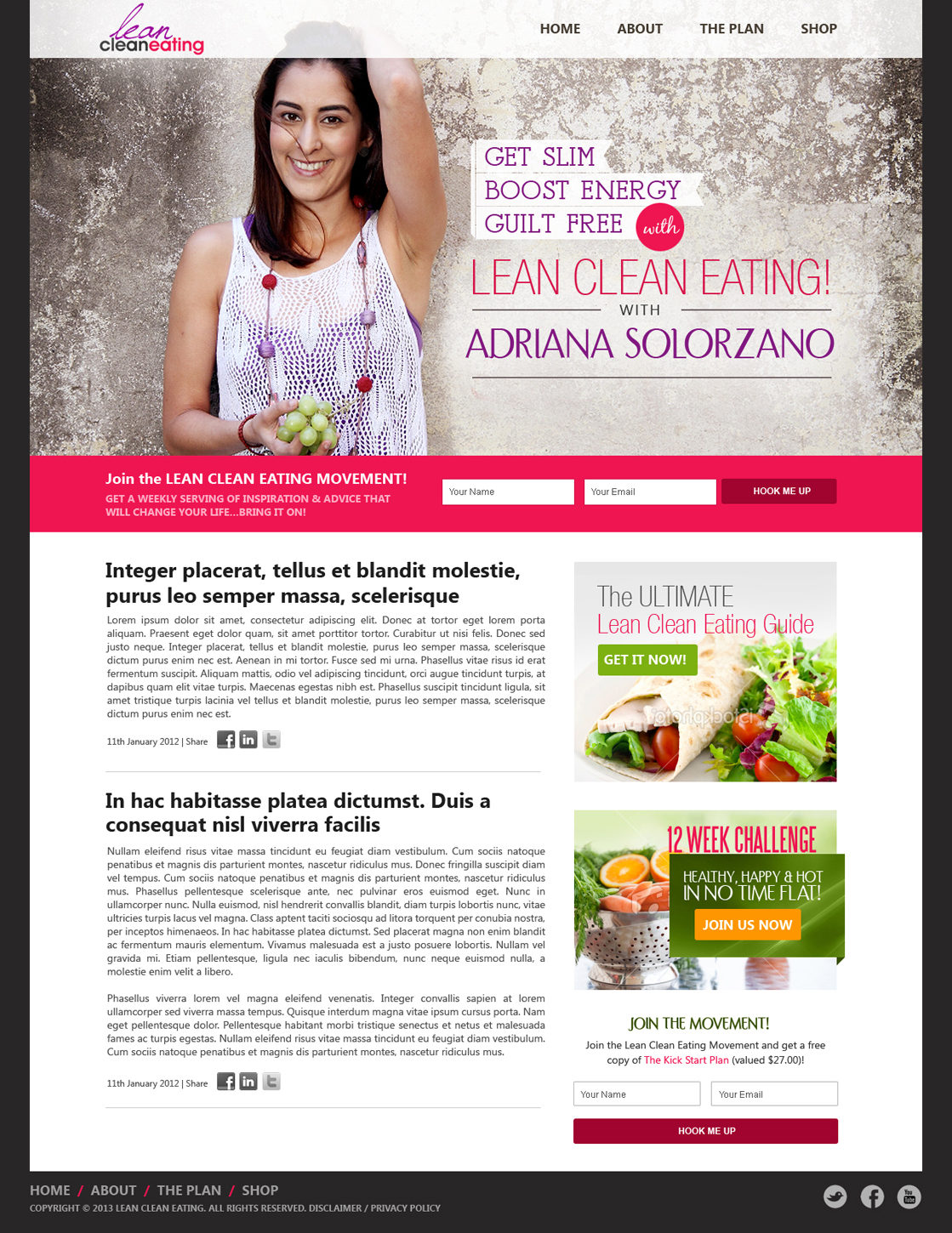 Web Design by SJ for Lean Clean Eating | Design #1354181