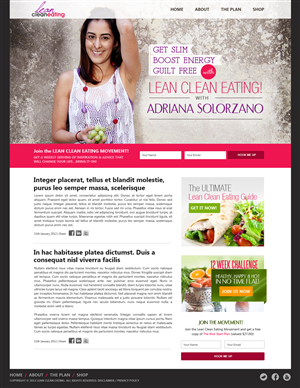 Web Design by SJ for Lean Clean Eating | Design: #1354181