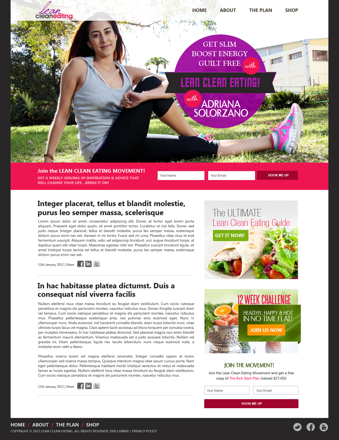 Web Design by SJ for Lean Clean Eating | Design #1354939