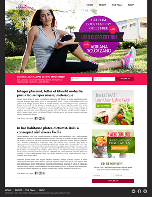 Web Design by SJ for Lean Clean Eating | Design: #1354939