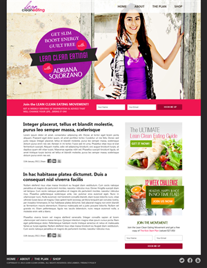 Web Design by SJ for Lean Clean Eating | Design: #1354948