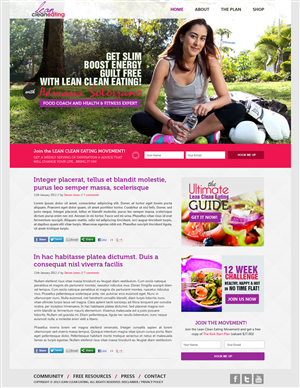 Web Design by SJ for Lean Clean Eating | Design: #1357117