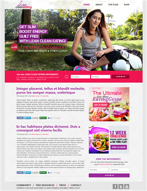 Web Design by SJ for Lean Clean Eating | Design: #1360492