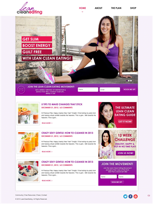 Web Design by pb for Lean Clean Eating | Design: #1353214