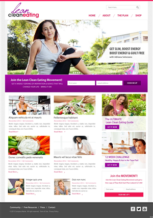 Web Design by pb for Lean Clean Eating | Design: #1353219