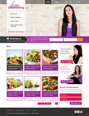 Web Design by pb for Lean Clean Eating | Design: #1353220