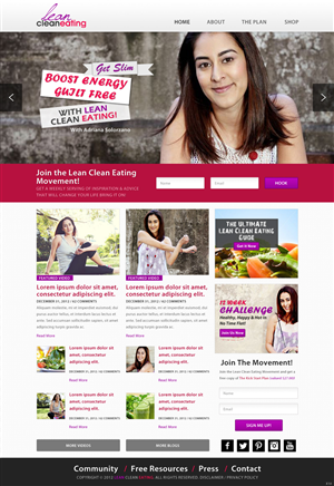 Web Design by pb for Lean Clean Eating | Design: #1356996