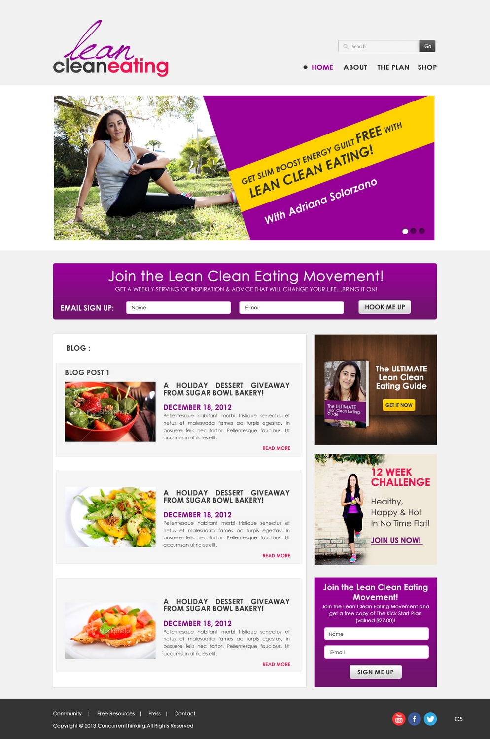 Web Design by pb for Lean Clean Eating | Design #1357086