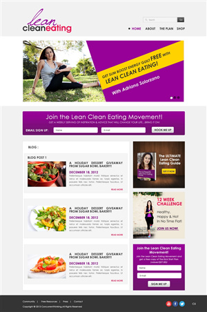 Web Design by pb for Lean Clean Eating | Design: #1357086