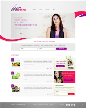 Web Design by pb for Lean Clean Eating | Design: #1357089