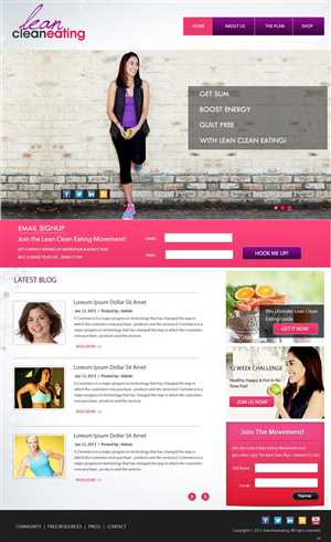 Web Design by pb for Lean Clean Eating | Design: #1357091