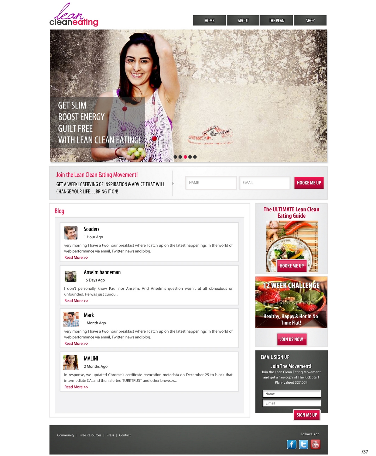 Web Design by pb for Lean Clean Eating | Design #1357093