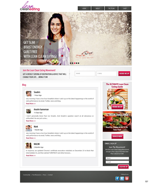 Web Design by pb for Lean Clean Eating | Design: #1357093