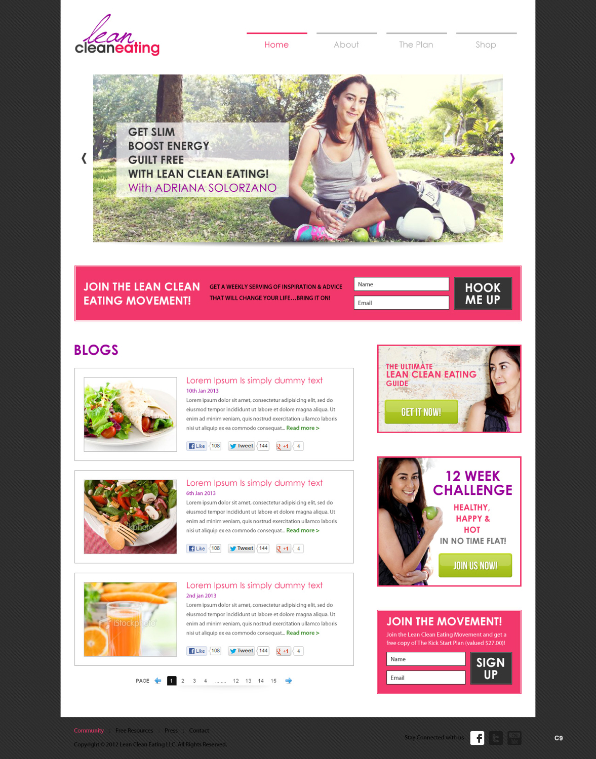 Web Design par pb pour Lean Clean Eating | Design #1357105