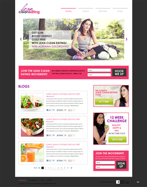 Web Design by pb for Lean Clean Eating | Design: #1357105